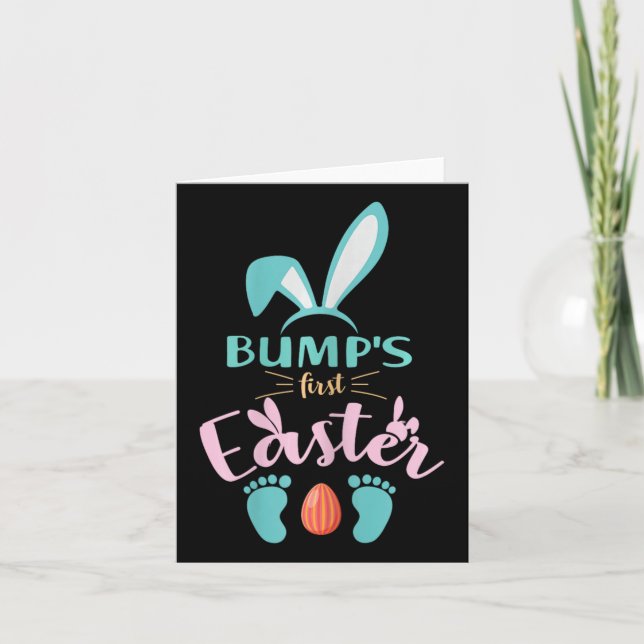 Bump's första påskmeddelande om graviditet påsk  kort (Framsida)