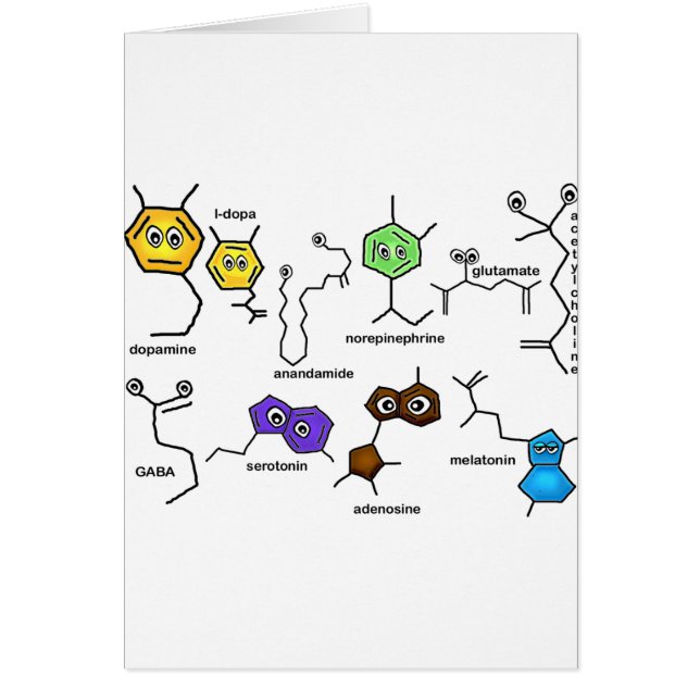 Bumpy Neurotransmitters Hälsningskort (Framsidan)