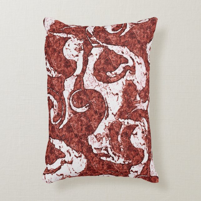 Bumpy rocky coral and white spots prydnadskudde (Framsidan(Vertikal))