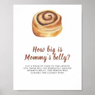Bun babydusch Hur stort är mamma belly-spelet? Poster