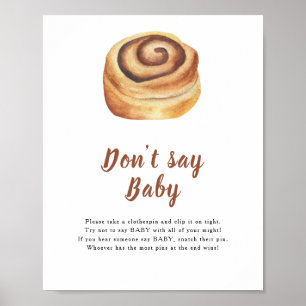 Bun babydusch - säg inte baby poster