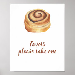 Bun cinnamon babydusch Favors Poster
