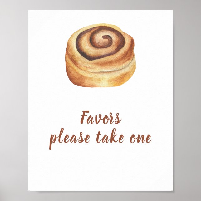 Bun cinnamon babydusch Favors Poster (Framsidan)