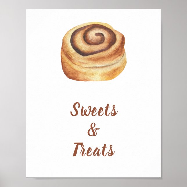 Bun cinnamon babydusch Sweets & Treats Poster (Framsidan)