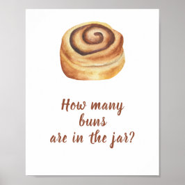 Bun cinnamon - Gissa hur många buntar Poster