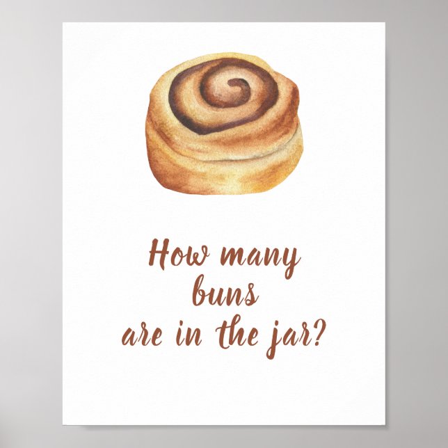 Bun cinnamon - Gissa hur många buntar Poster (Framsidan)