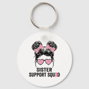 Bun Gl Sister Support Squad Bröstcancer Medvetenhe Nyckelring