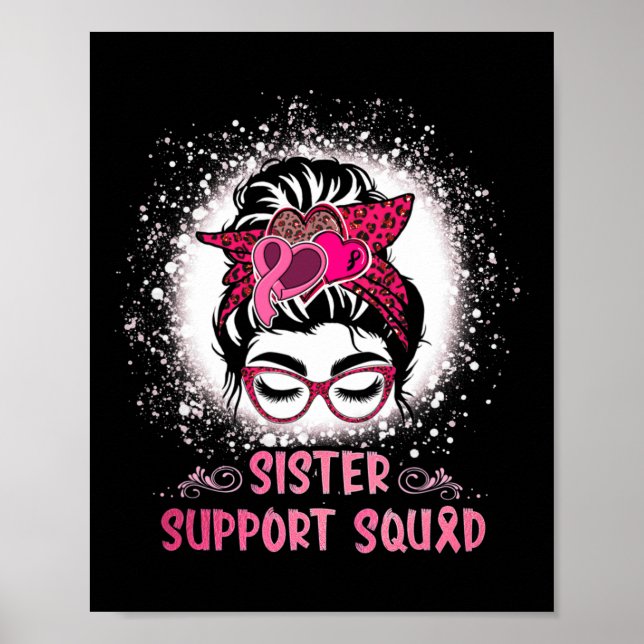 Bun Gl Syster Support Squad Breast Cancer Awarenes Poster (Framsidan)