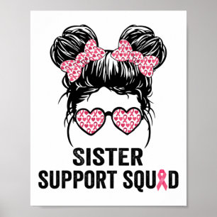 Bun Gl Syster Support Squad Bröstcancer Medvetenhe Poster