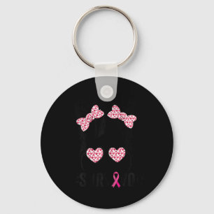 Bun Gles Bära Rosa Survivor Breast Cancer Awarenes Nyckelring