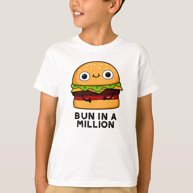 Bun i en miljonerung Burger Pun T Shirt (Framsida)