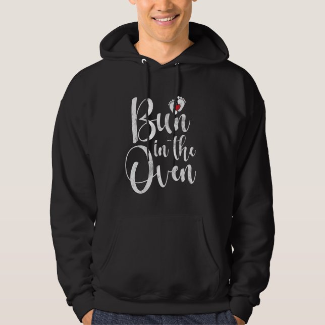 Bun i Oven Baby Shower Hoodie (Framsida)