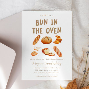 Bun i Oven Baby Shower-inbjudan Inbjudningar