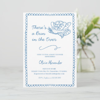 Bun i Oven Baby Shower Inbjudningar
