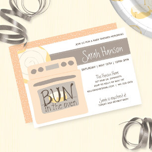 Bun i Oven Baby Shower Inbjudningar