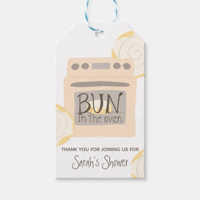 Bun i Oven Baby Shower Presentetikett (Framsidan)