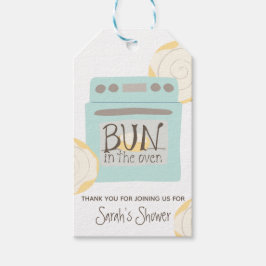 Bun i Oven Baby Shower Presentetikett