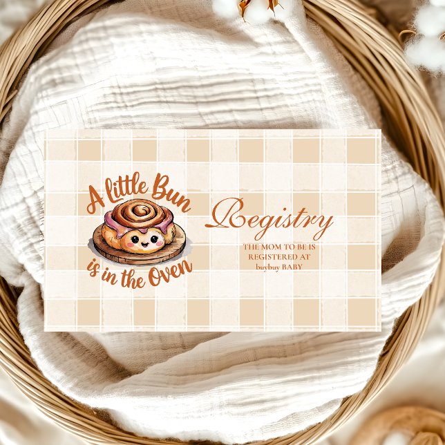 Bun i Oven Baby Shower-registret Tilläggskort (Skapare uppladdad)