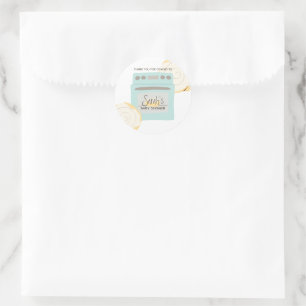 Bun i Oven Baby Shower Runt Klistermärke