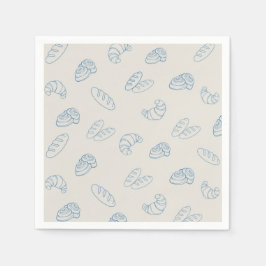 Bun i Oven Baby Shower Rustic Bread Napkins Pappersservett