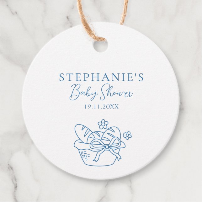 Bun i Oven Baby Shower Rustic Gåvor Etiketter (Framsida)