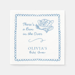 Bun i Oven Baby Shower Rustic Napkins Pappersservett