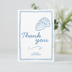 Bun i Oven Baby Shower Rustic Tack Kort