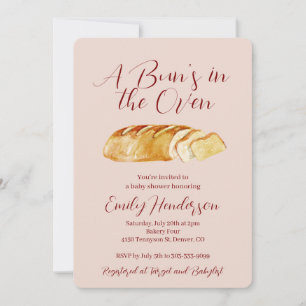 Bun i Oven Bakery Baby Shower-inbjudan Inbjudningar