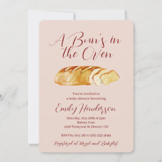 Bun i Oven Bakery Baby Shower-inbjudan Inbjudningar