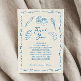 Bun i Oven Bakery Baby Shower Tack Kort