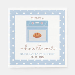 Bun i Oven Blue Pojke Baby Shower Pappersservett