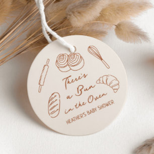 Bun i Oven Bread Bakery Baby Shower Gåvor Etiketter