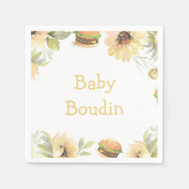 Bun i Oven Burgers på Grill Napkin Pappersservett