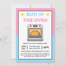 Bun i Oven Gender Reveal Brunch Inbjudningar