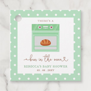 Bun i Oven Neutral Baby Shower Gåvor Etiketter