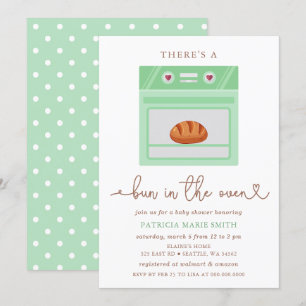Bun i Oven Neutral Baby Shower Inbjudningar
