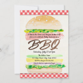 Bun i Oven och Burgers på Grill Baby BBQ Inbjudningar