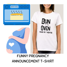 Bun i Oven-Redot om 7 månaders Gravid T Shirt