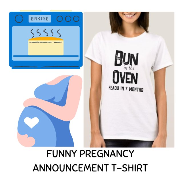 Bun i Oven-Redot om 7 månaders Gravid T Shirt (Skapare uppladdad)