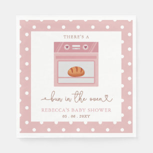 Bun i Oven Rosa Flicka Baby Shower Pappersservett