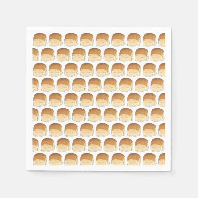 Bun i ugn Bread Middag Rolls Baby Shower Pappersservett (Framsidan)