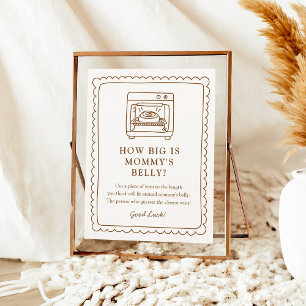 Bun i ugnen Baby Shower Bukskylt Poster