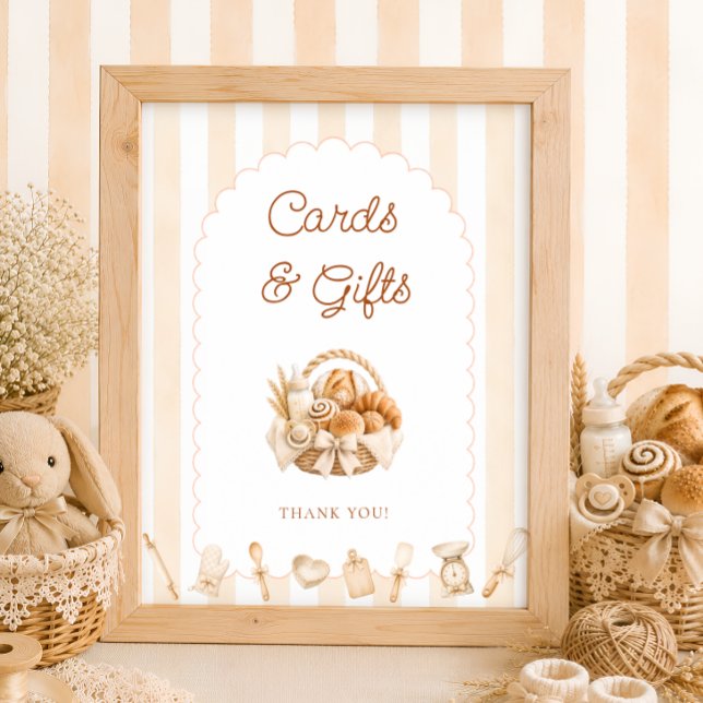 Bun i ugnen Baby Shower-kort och presenter Poster (Skapare uppladdad)
