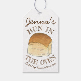 Bun i ugnens innervägg som väntar Baby Presentetikett