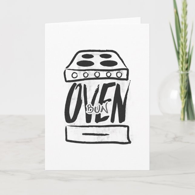 Bun in i ugnen - gravidens annonskort meddelande (Framsida)