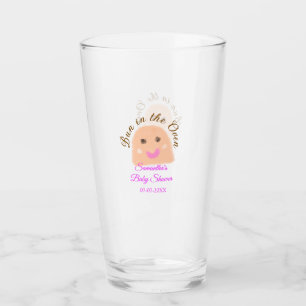 Bun in i ugnsbeige provdoppning babydusch rosa br glaskopp