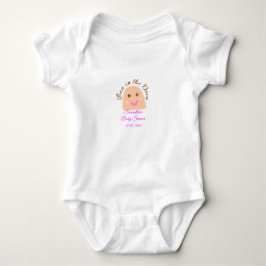 Bun in i ugnsbeige provdoppning babydusch rosa br t shirt