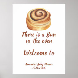 Bun in i uven Baby Shower Welcome Poster