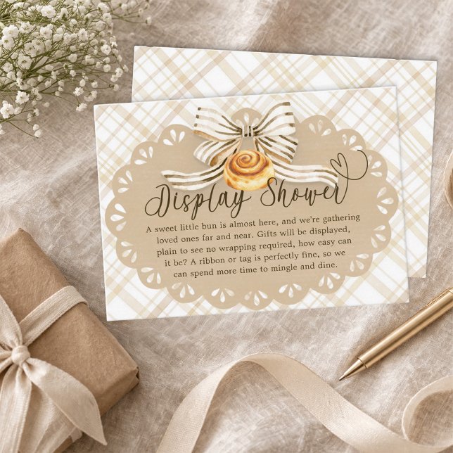 Bun in Oven Baby Shower Display Shower Card Tilläggskort (Display Shower Insert)