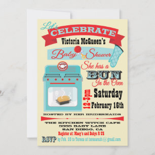 "Bun in the Oven" Baby Shower-inbjudningar Inbjudningar